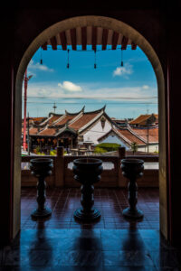 Prise de vue d'un temple en Malaisie