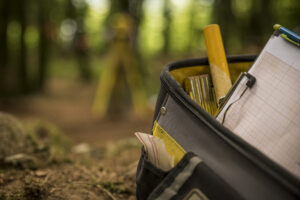Prise de vue d'un chantier de fouille archéologique
