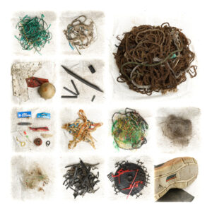 Bilan du tri d'un ramassage de déchets à Billiers, Morbihan