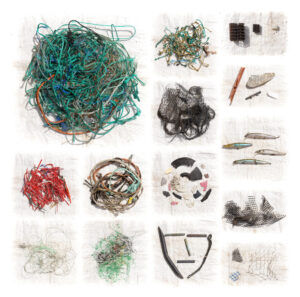 Bilan du tri d'un ramassage de déchets à Larmor-Gwened, Vannes, Morbihan