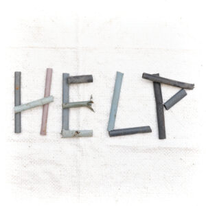 Assemblage de déchets du littoral issus de nettoyage de plage